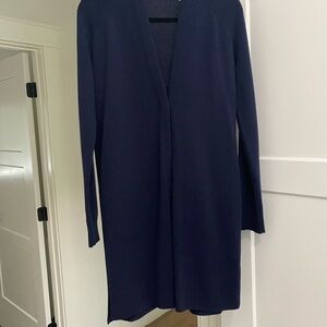 Helmut Lang Navy Wrap Cardigan Sweater
